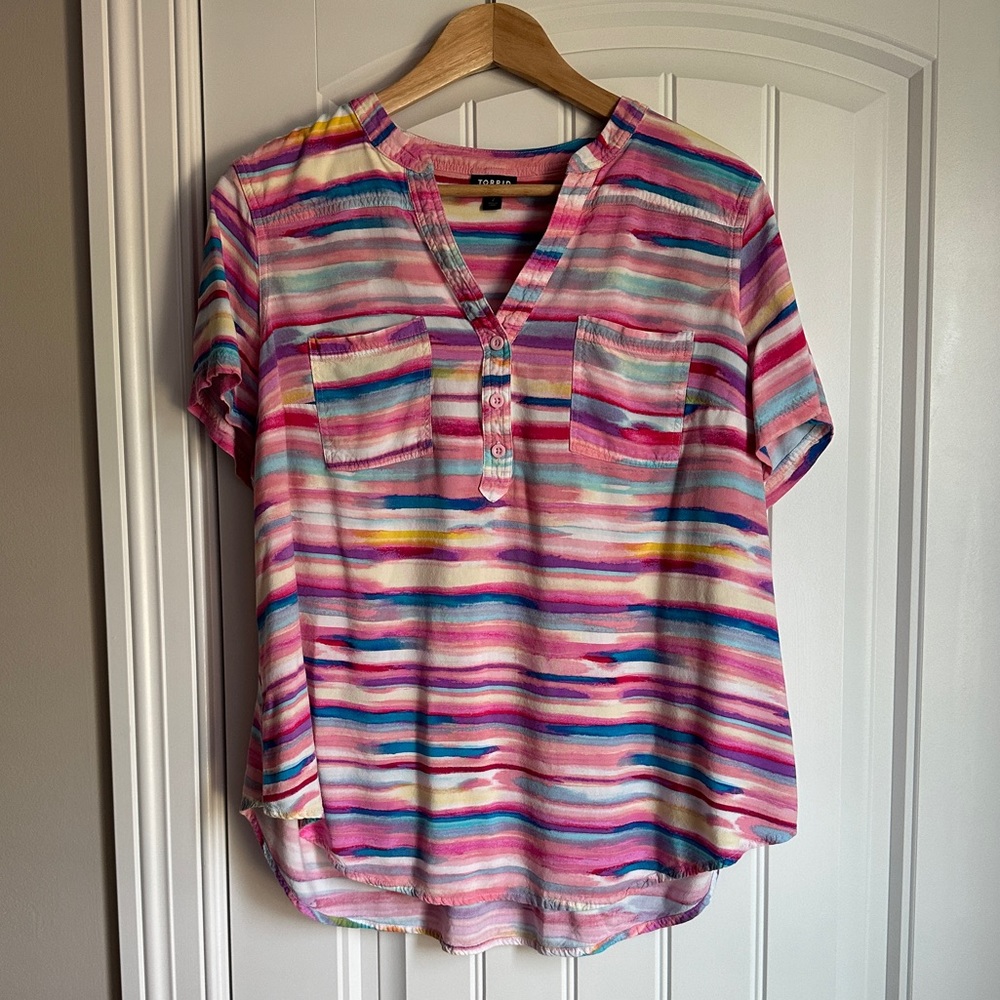 TORRID Multi colored Harper Blouse